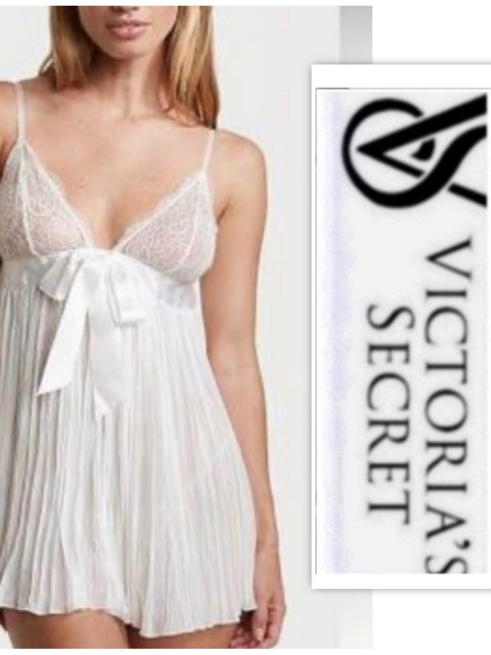 Victoria's Secret White Lace Babydoll